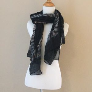 Black scarf with interesting organic pattern